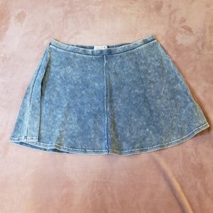 Plus size mini jean skirt